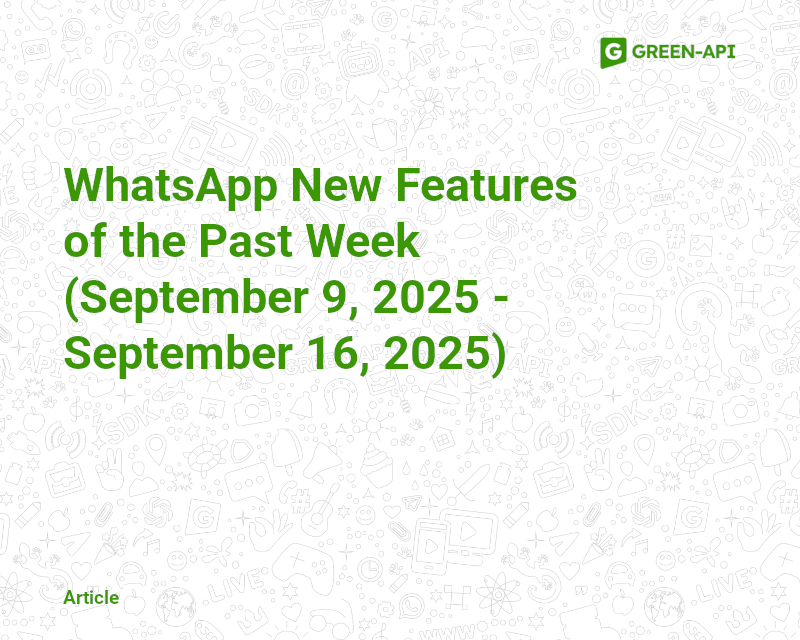 New features in WA