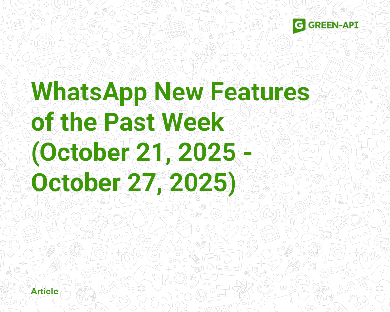 New features in WA