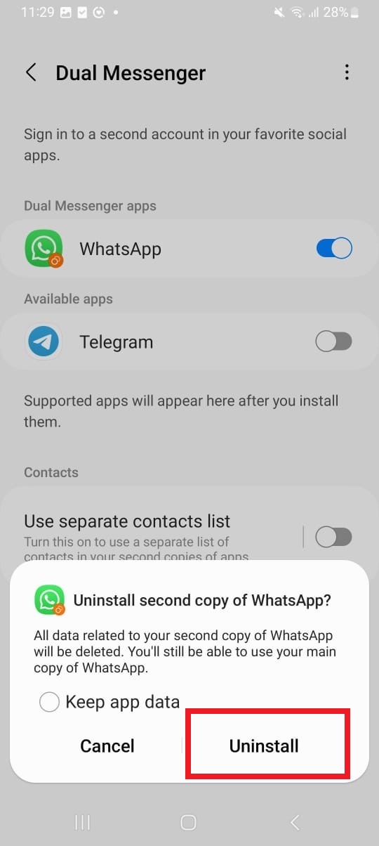 Uninstall