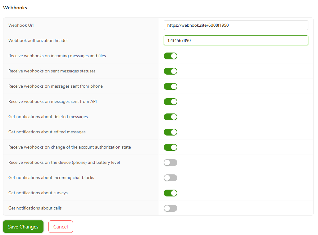 Setup in console